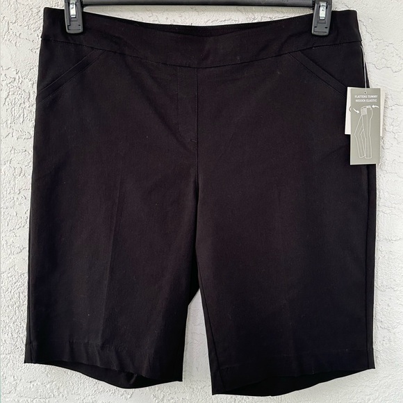 Coral Bay Pants - Coral Bay Comfort Waistband Woman Shorts The Slimming Solution Black 16W